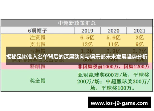 揭秘足协准入名单背后的深层动向与俱乐部未来发展趋势分析